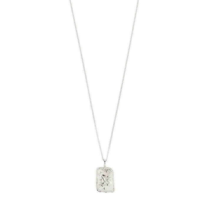 CAPRICORN ZODIAC SIGN NECKLACE - SQUARE (SILVER-PLATED)