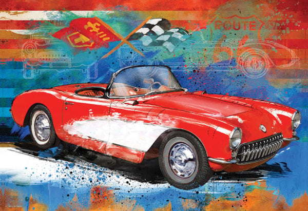 CORVETTE CRUISING TIN - 550-PIECE PUZZLE