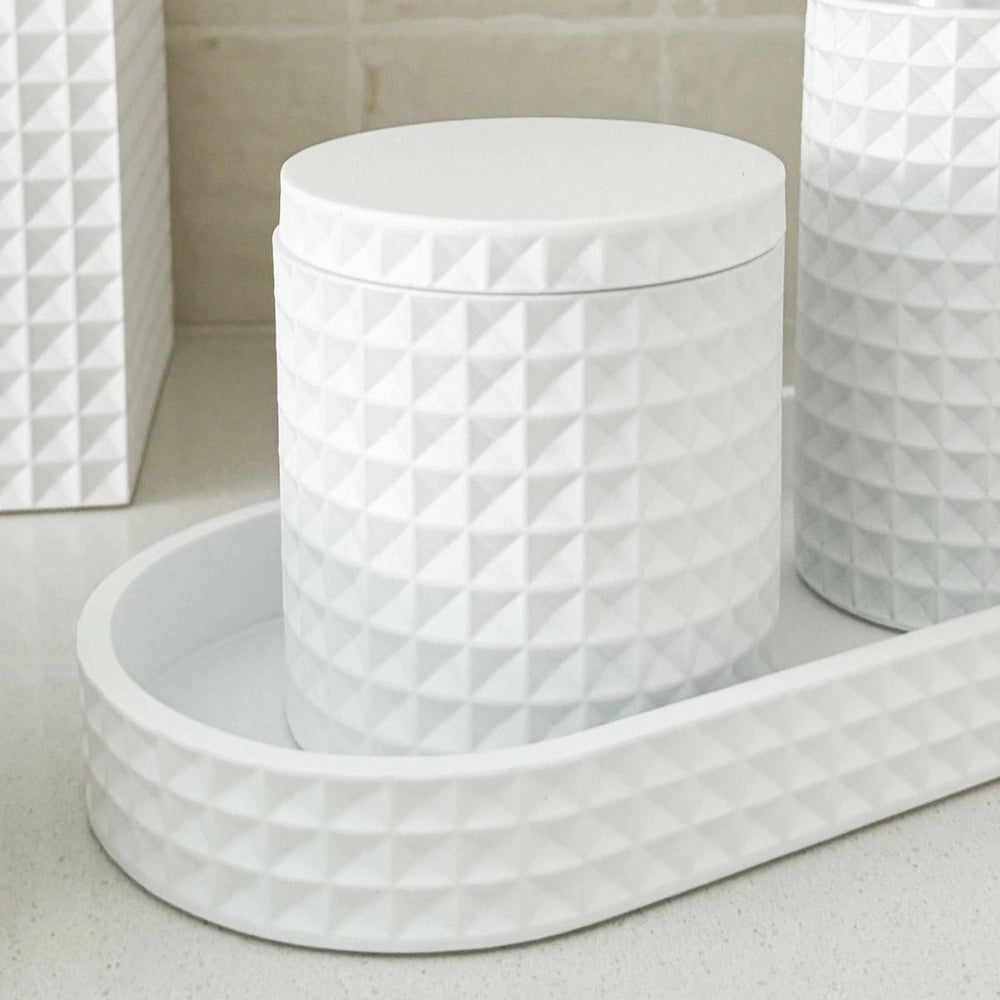 BRAEMAR RESIN COTTON JAR - IVORY