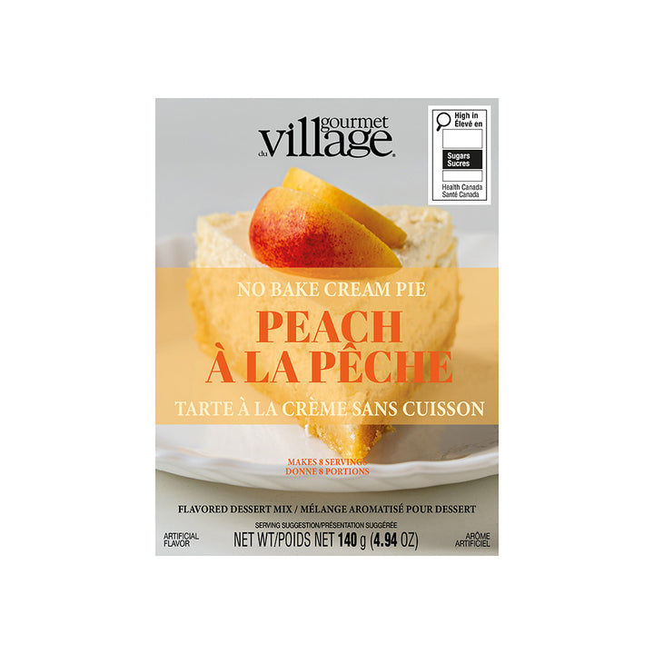 NO BAKE PEACH CREAM PIE
