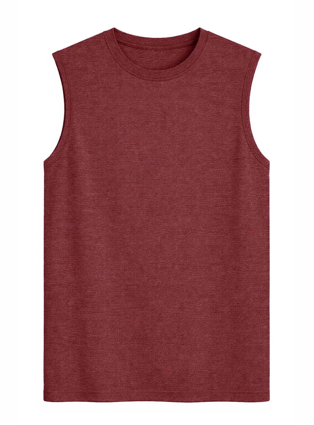 EVAN - SLEEVELESS JERSEY CREWNECK MUSCLE TANK "CRIMSON"