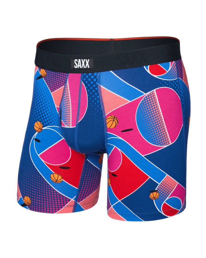 VIBE XTRA SOFT COMFORT BOXER BRIEF 6" "SPORT COURT-MULTI"