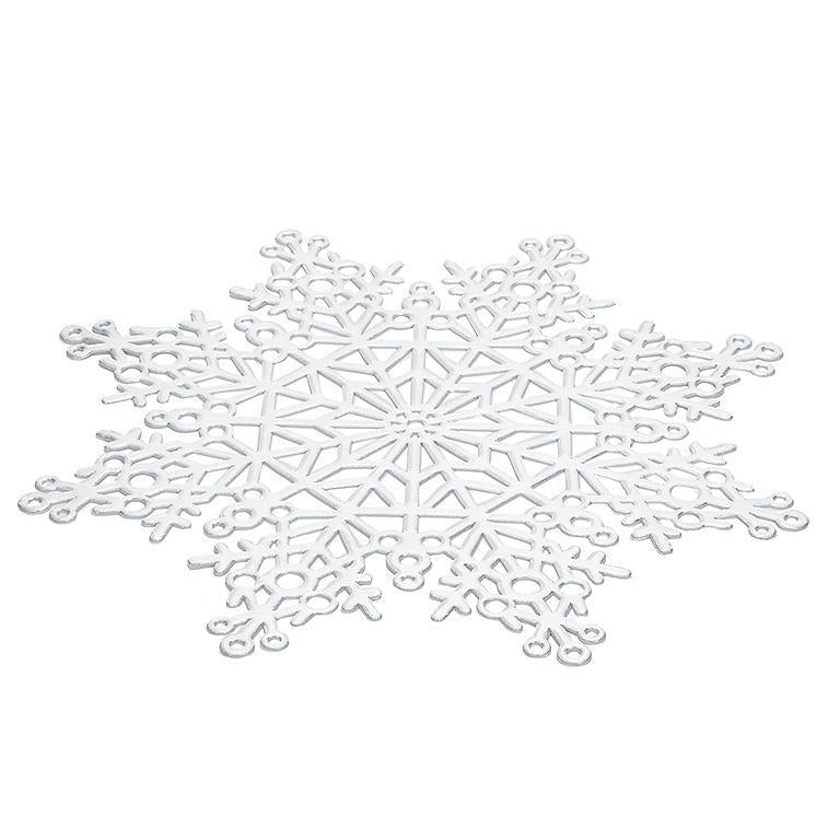 CUTOUT SNOWFLAKE PLACEMAT - SILVER 15''D