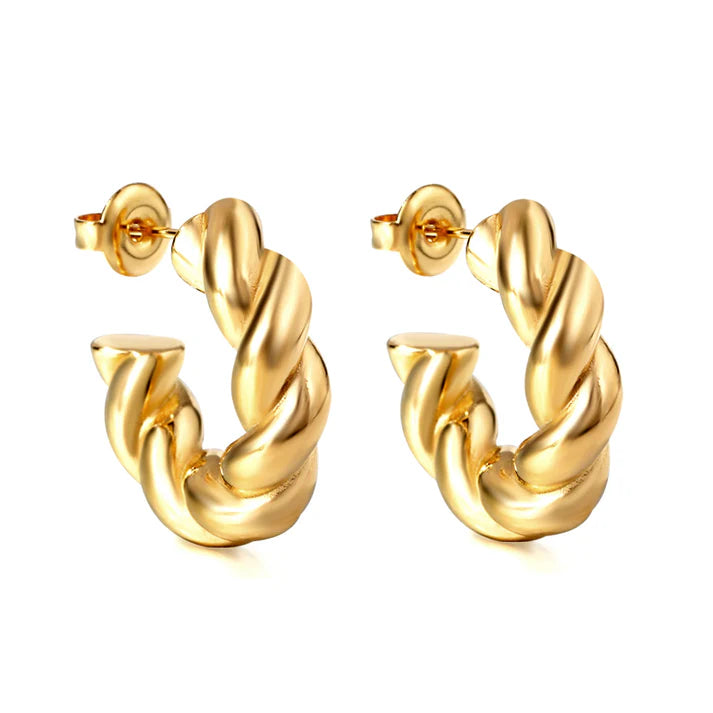 RADIANT C EARRINGS - GOLD