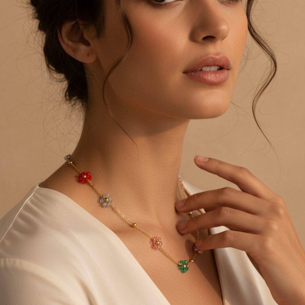 Floral Fusion Pendant Necklace