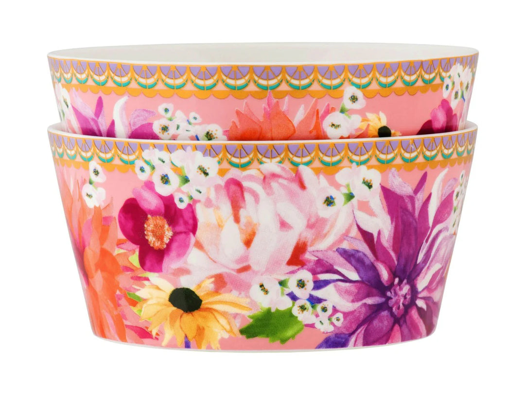 DAHLIA PINK BOWLS 12CM - SET OF 2