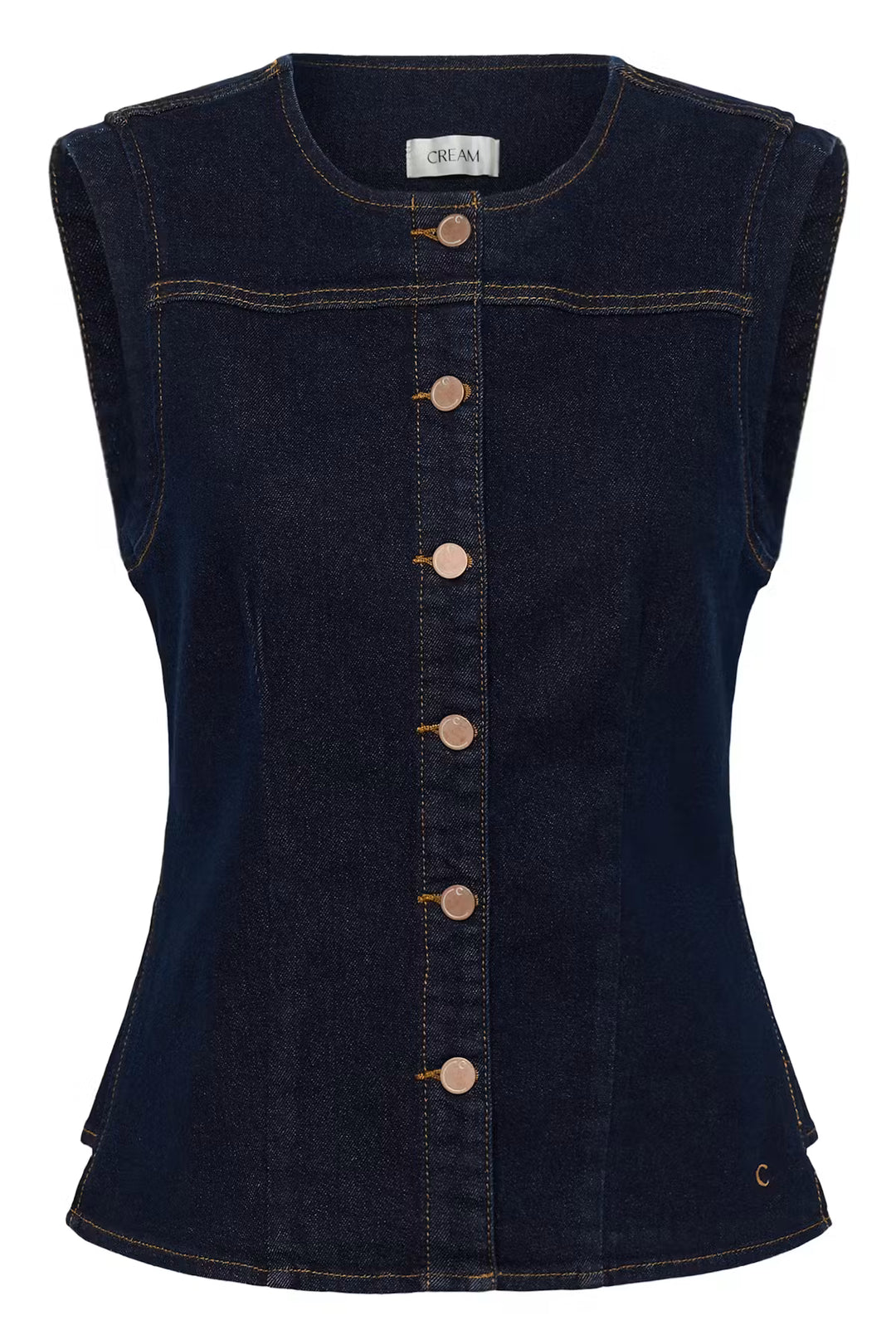 CRDAMY WAISTCOAT "CAPE BRETON RINSE BLUE DENIM"