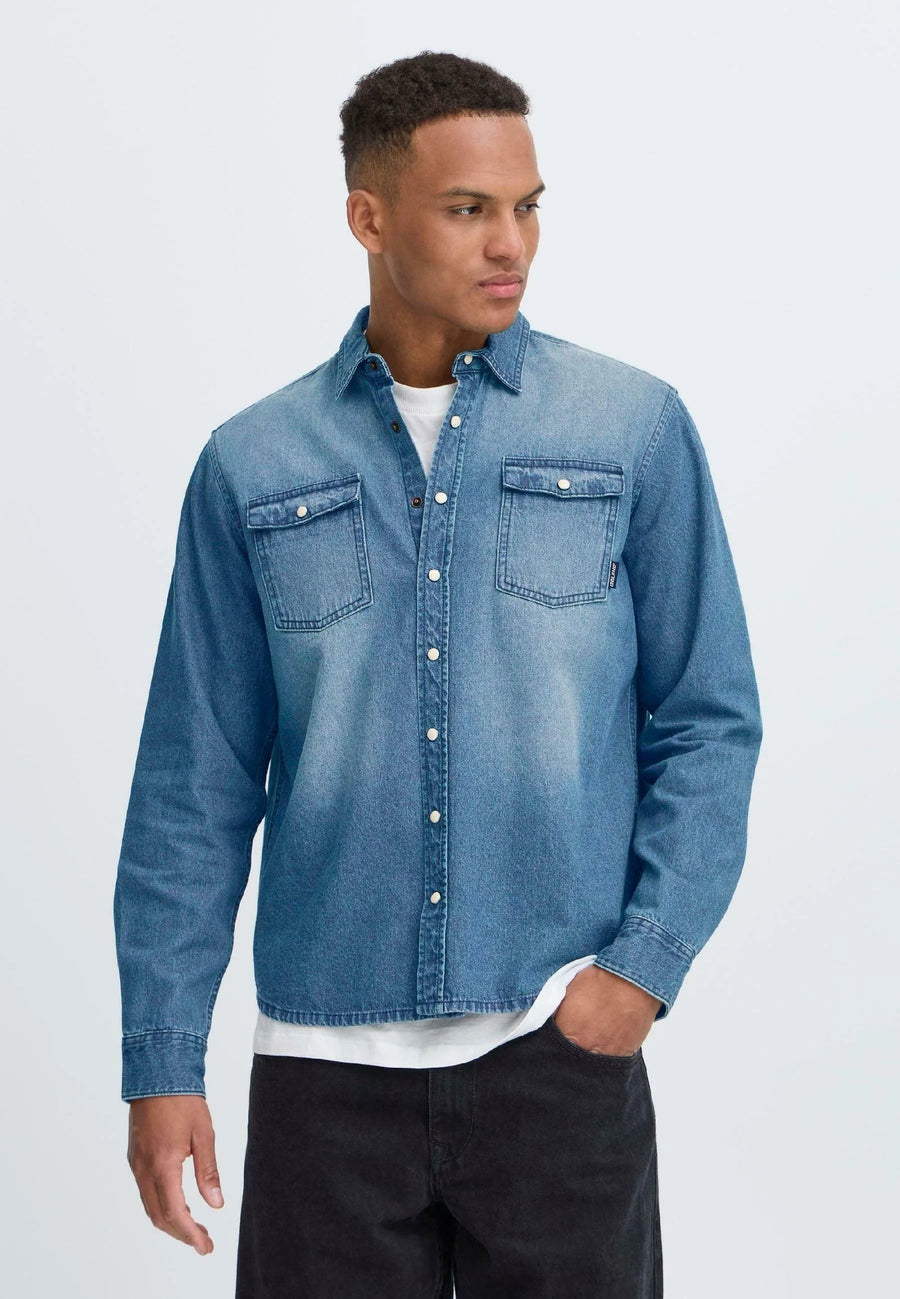 BHDARGO SHIRT "DENIM MIDDLE BLUE"