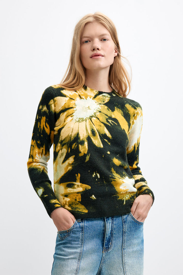 FLORAL PRINTED SWEATER "DARK BOTANIC"