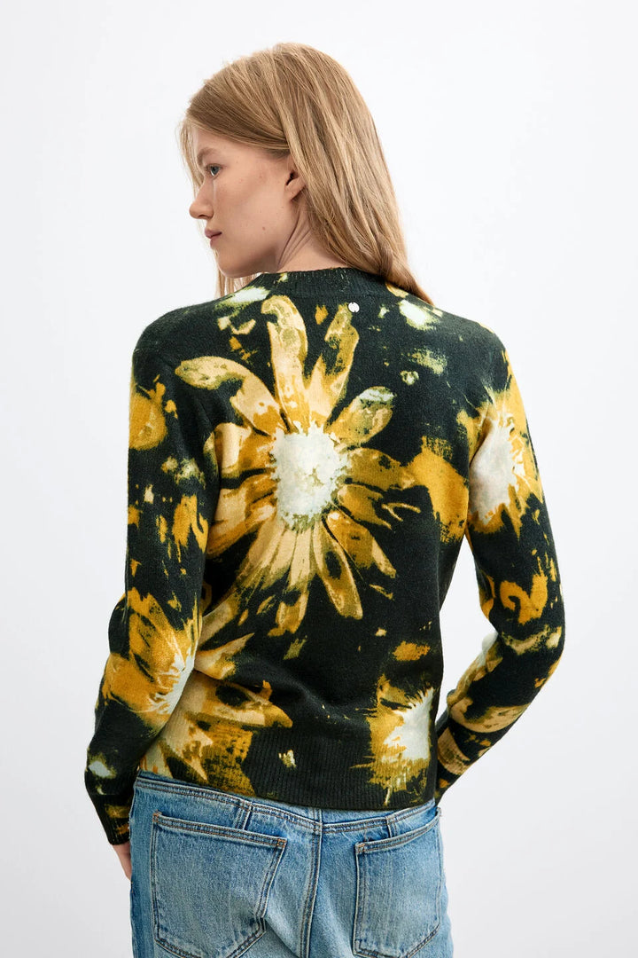 FLORAL PRINTED SWEATER "DARK BOTANIC"