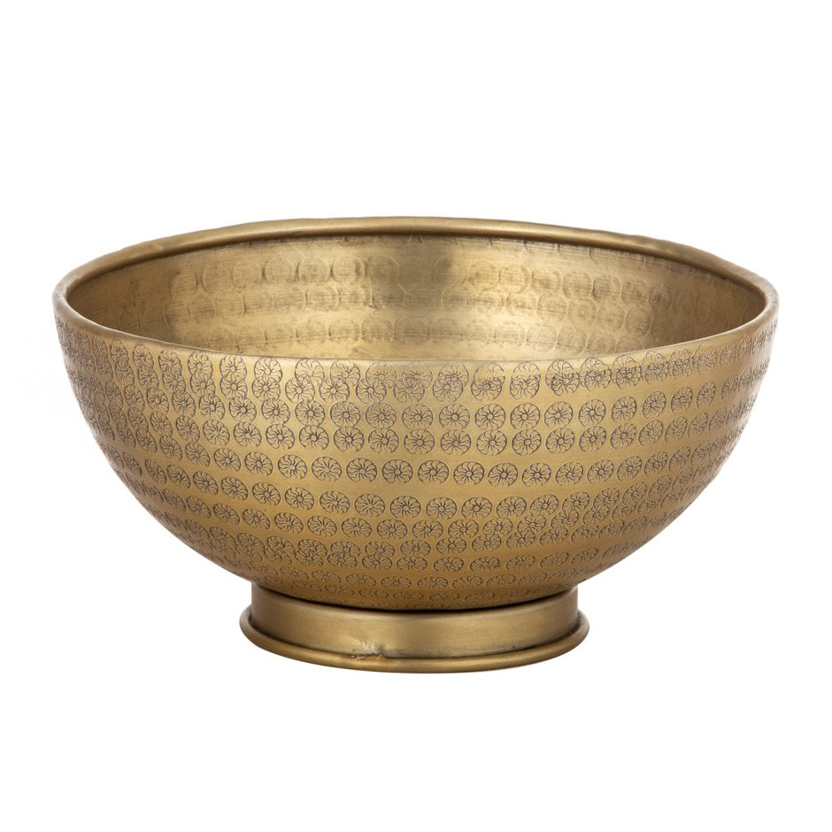 DAVID SHAW RAVI FOOTED SERVING BOWL - 24.5x24.5xH12cm