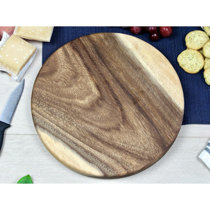 DAVID SHAW ROUND SMALL SERVING BOARD EAST INDIAN WALNUT - 10X1"