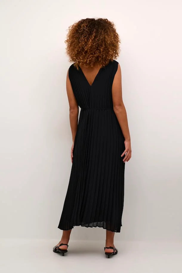 KAMELLE DRESS - BLACK DEEP/BLUE INDIGO