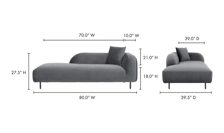 DELEUZE CHAISE - ANTHRACITE