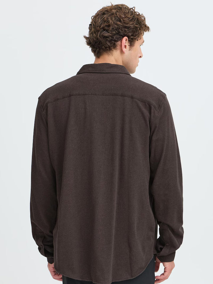 CFARKAN FORMAL SHIRT "DEMITASSE MELANGE"