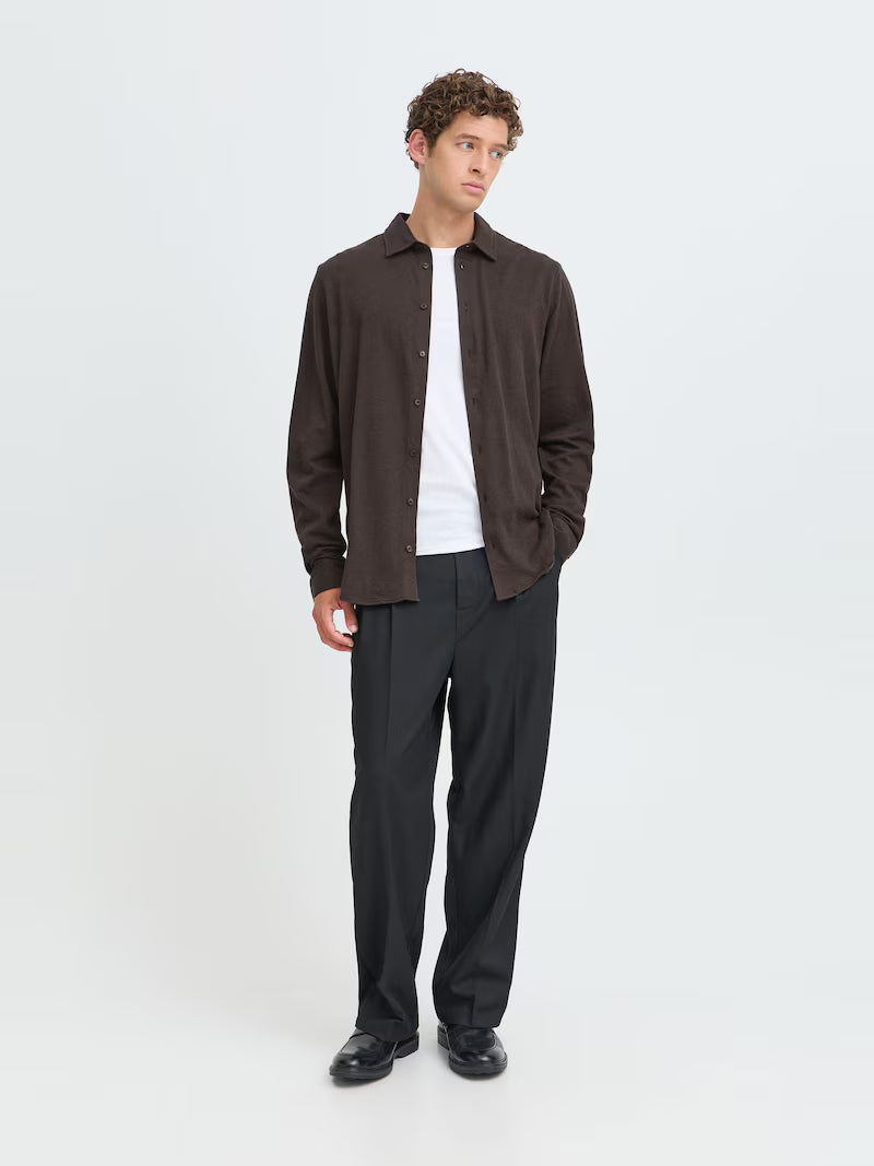 CFARKAN FORMAL SHIRT "DEMITASSE MELANGE"