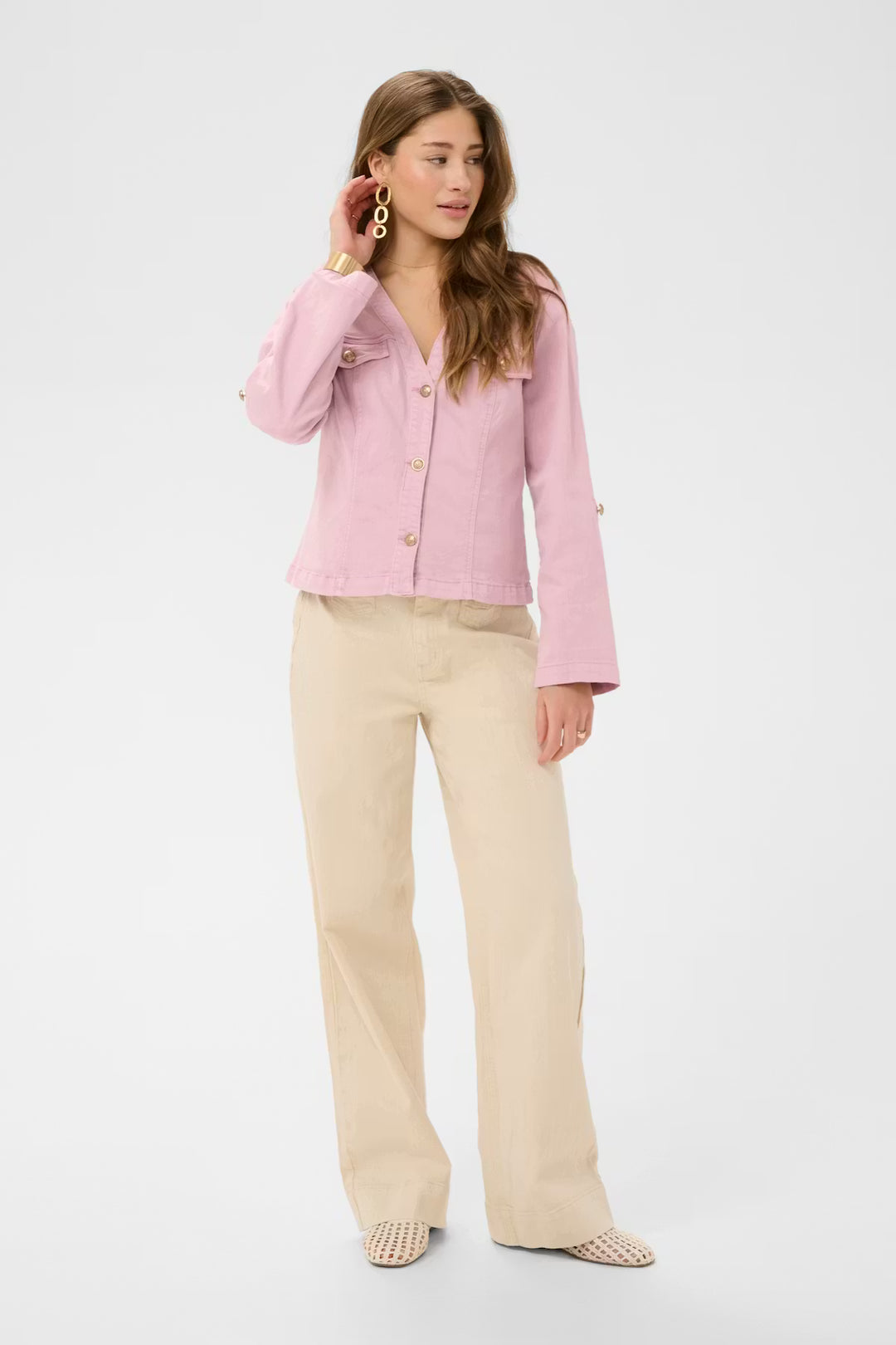 CRVISTI DENIM JACKET "PINK NECTAR"