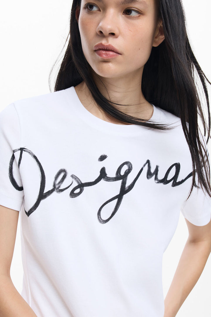 LOGO KNIT T-SHIRT "WHITE"