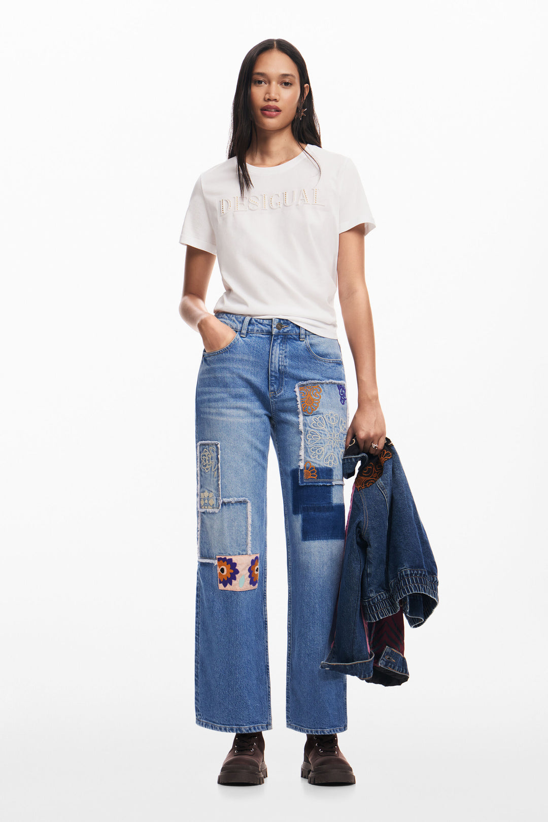 DESIGUAL DENIM PATCHES JEANS