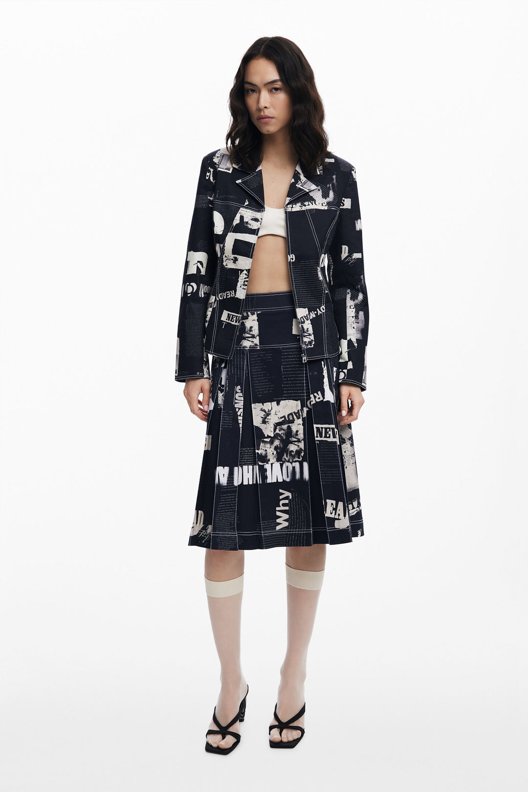 DESIGUAL NEWSPAPPER SKIRT