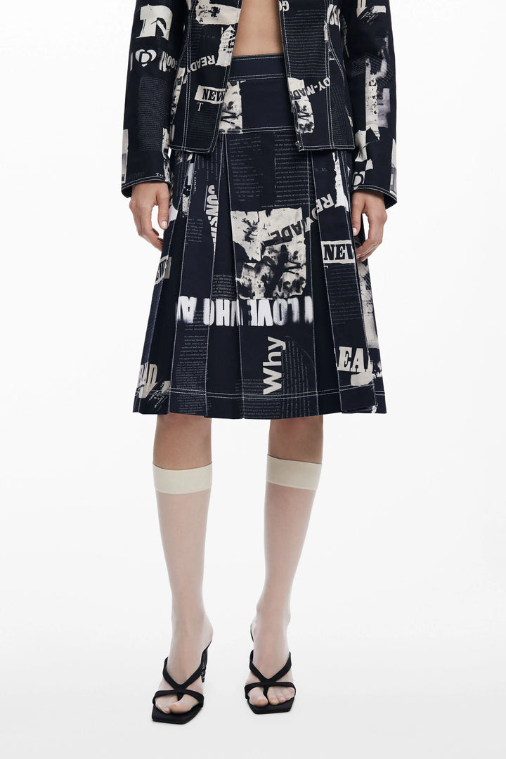 DESIGUAL NEWSPAPPER SKIRT