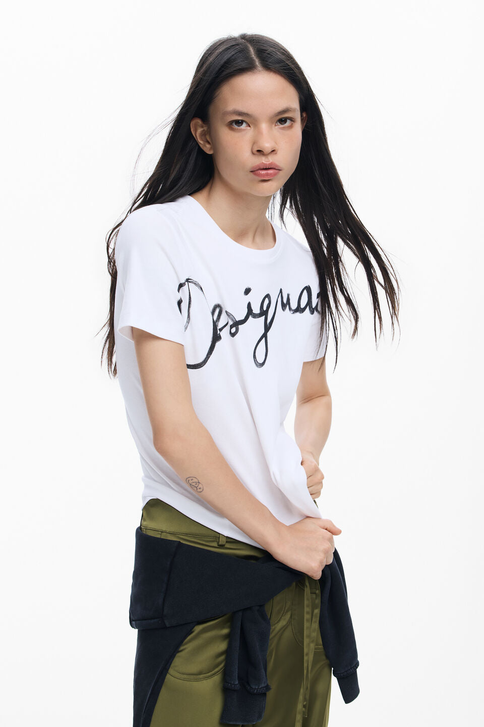 LOGO KNIT T-SHIRT "WHITE"