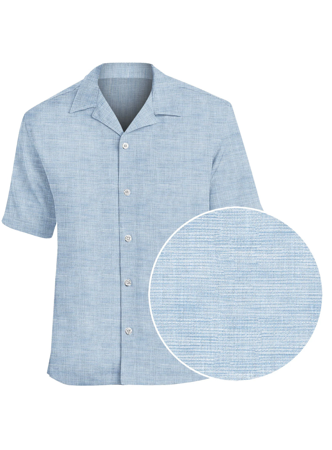 BRIAN - TEXTURED KNIT SHORT-SLEEVE SHIRT "DEW"