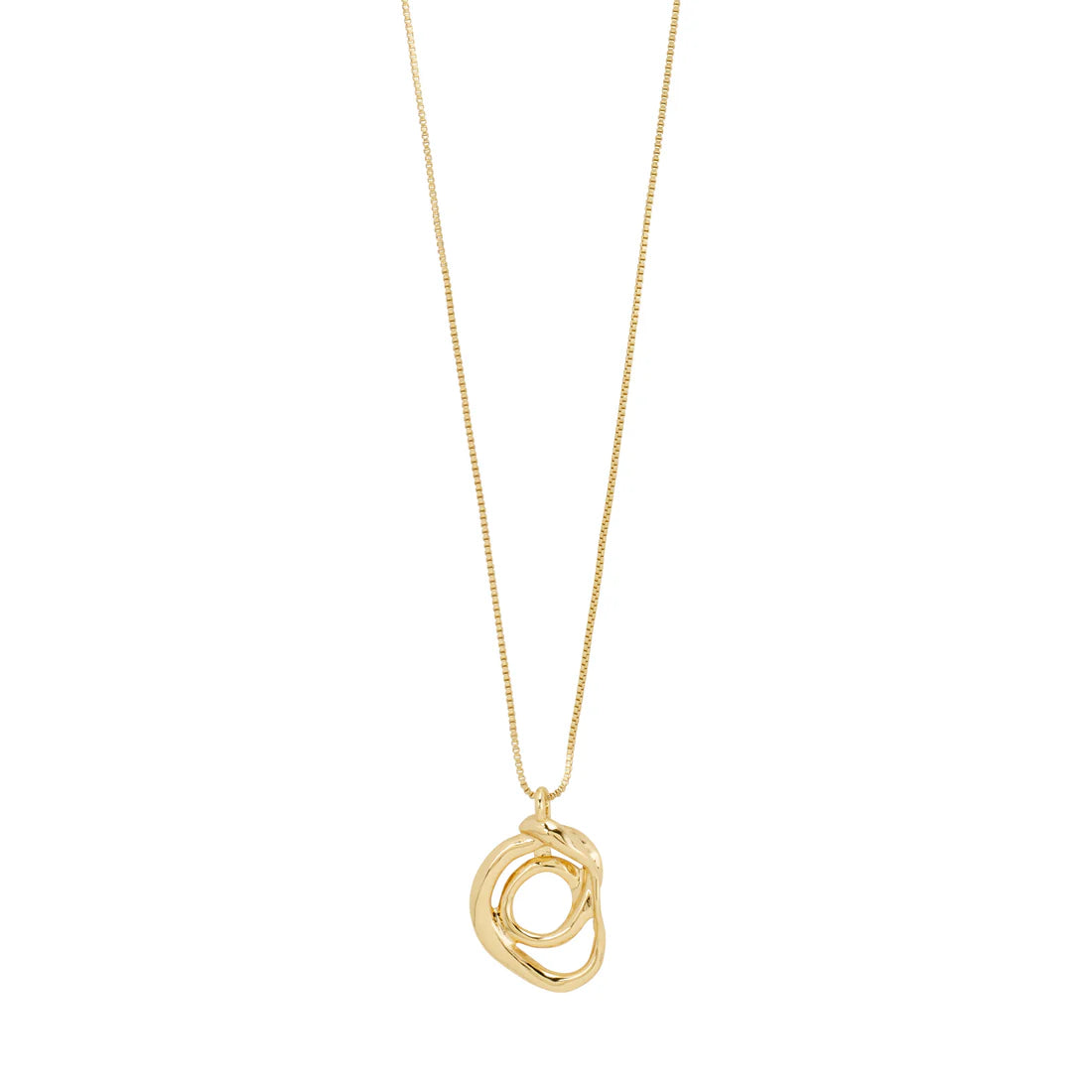 DIEGO RECYCLED SPIRAL PENDANT NECKLACE "GOLD-PLATED"