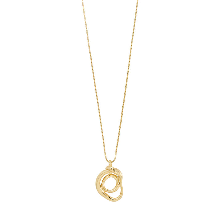 DIEGO RECYCLED SPIRAL PENDANT NECKLACE "GOLD-PLATED"