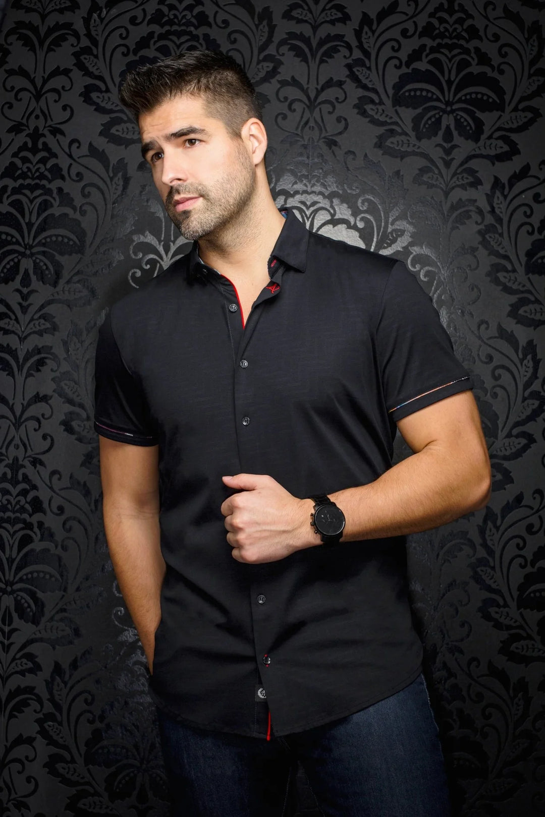 DIVENERE SHORT-SLEEVE SHIRT "BLACK"