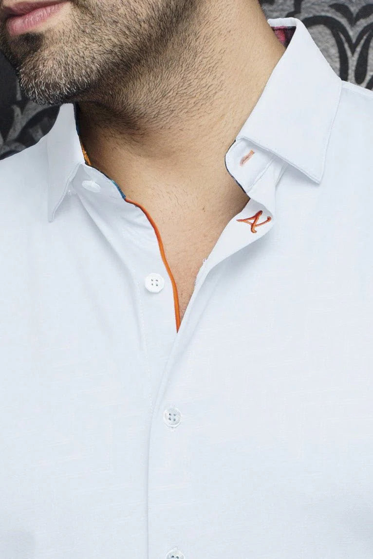 DIVENERE STRETCH SHORT-SLEEVE SHIRT "WHITE"