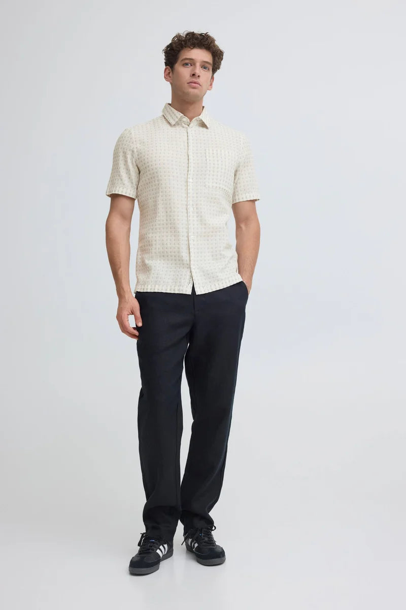 CFSTAI SS DOBBY CHECKED SHIRT "MARSHMALLOW"