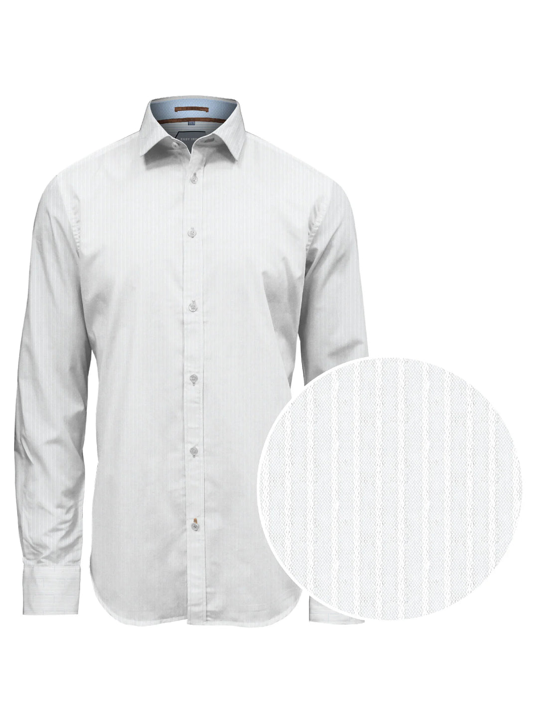 LONZO - LUXURY TONE ON TONE DOBBY TEXTURE SHIRT "WHITE"