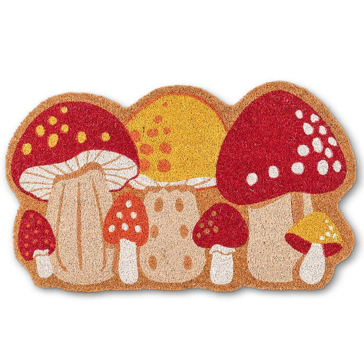 COLOURFUL MUSHROOM SHAPED DOORMAT 18X30&