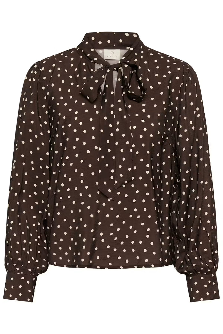 KADOTTE BLOUSE "COFFEE BEAN TURTLEDOVE DOT"
