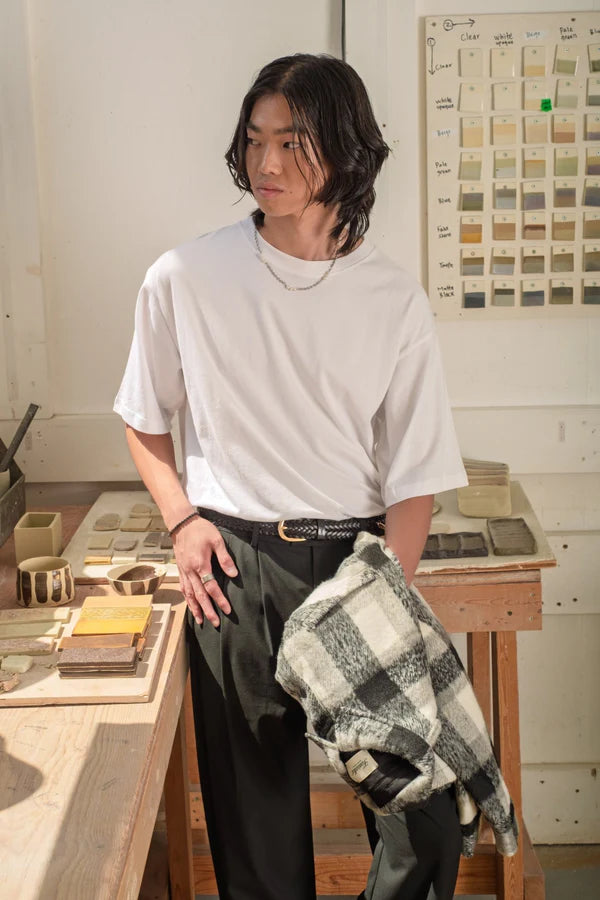 DOUBLE PLEAT PANT "BLACK"