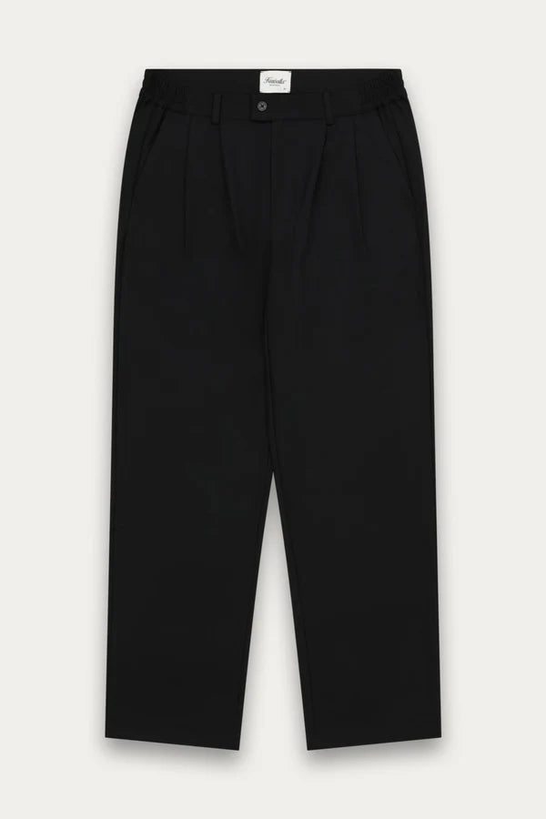 DOUBLE PLEAT PANT "BLACK"