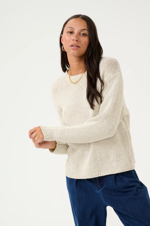 KAGERDI KNIT PULLOVER "TURTLEDOVE MELANGE"