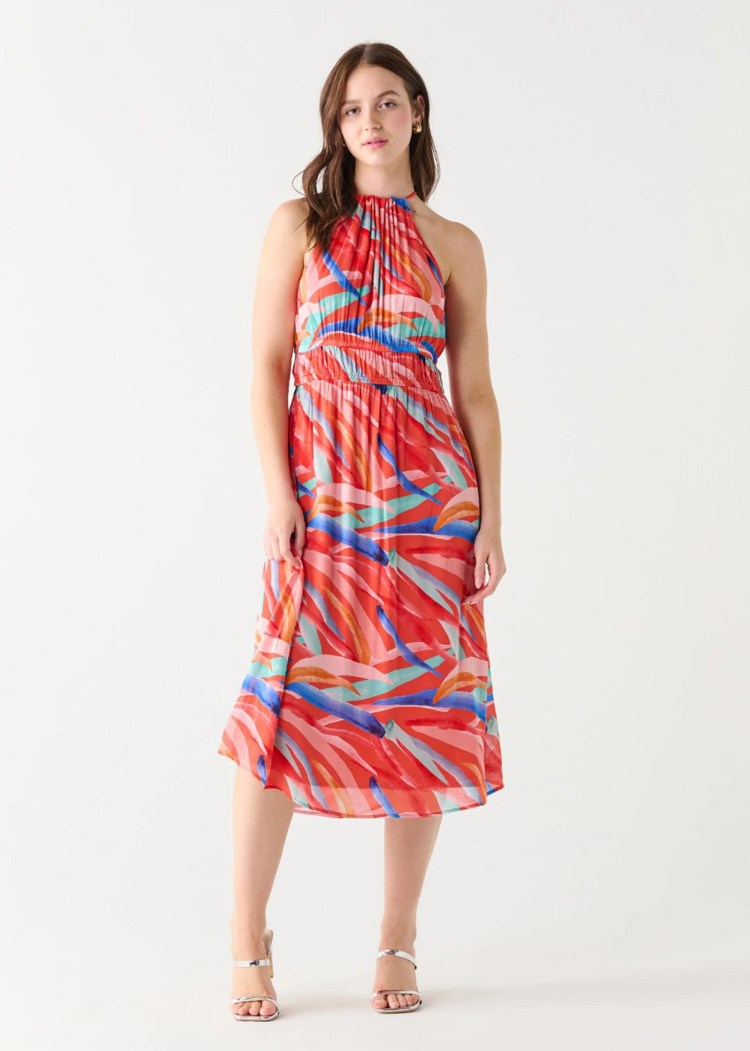 HALTER MIDI DRESS