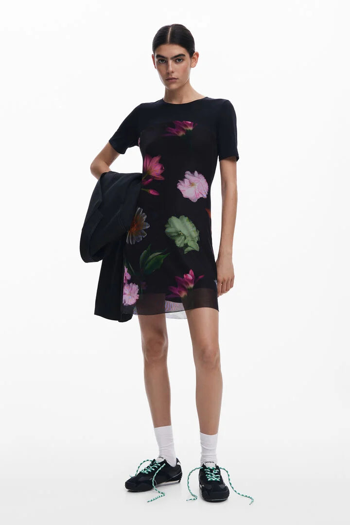 HAMBURGO SHORT FLORAL COMBINATION DRESS