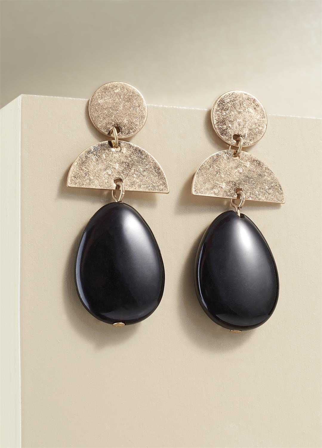 NIGHTSHADE DROP EARRINGS WITH NATURAL STONE
