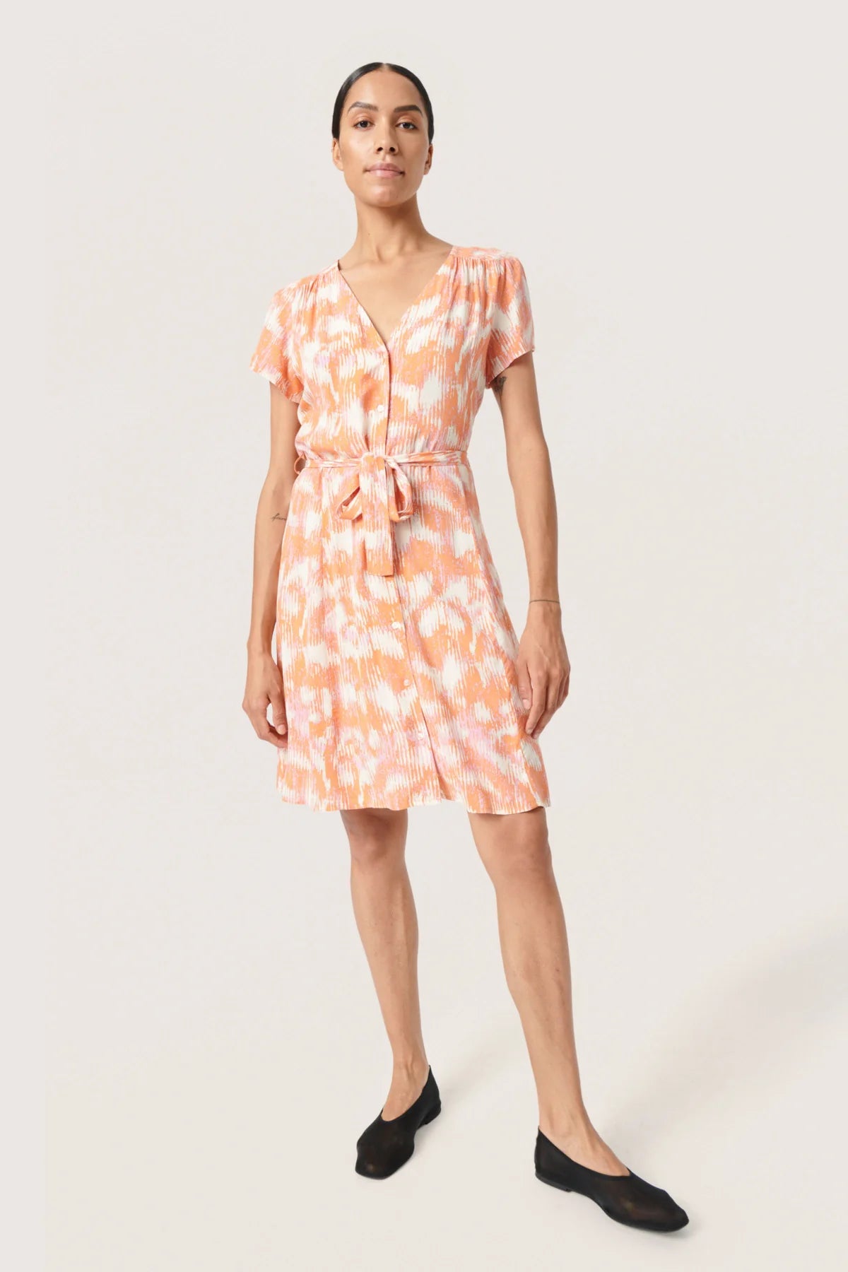 SLDUSINE SHORT DRESS "Tangerine"