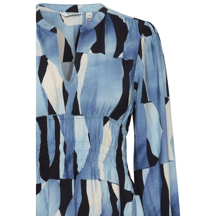 BYIBINE DRESS "DUSTY BLUE ABSTRACT"