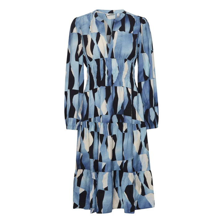 BYIBINE DRESS "DUSTY BLUE ABSTRACT"