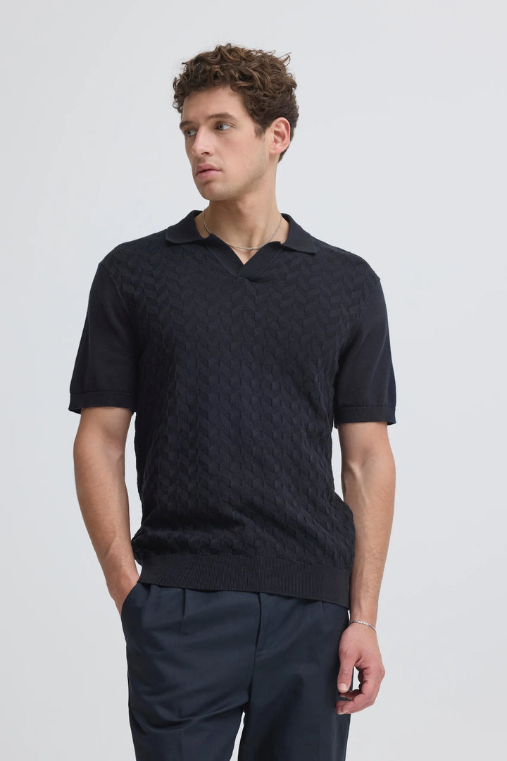 CFDYRVIK KNIT SHIRT "DARK NAVY"