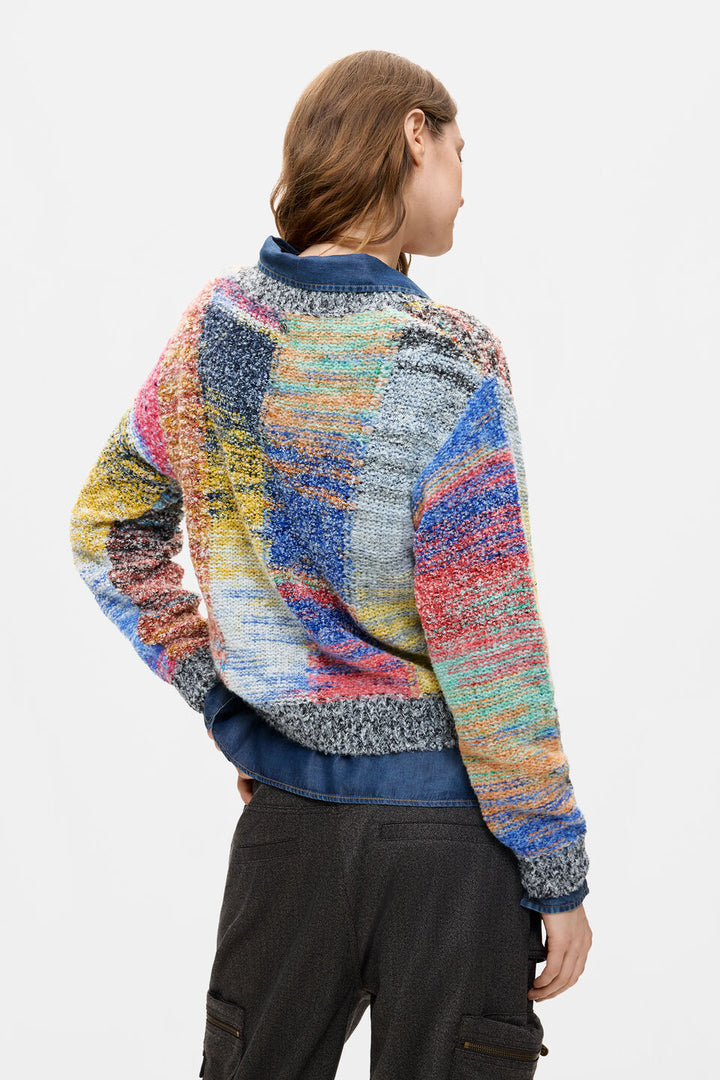 CHUNKY KNIT CROPPED SWEATER "EARTHTEXTURE"