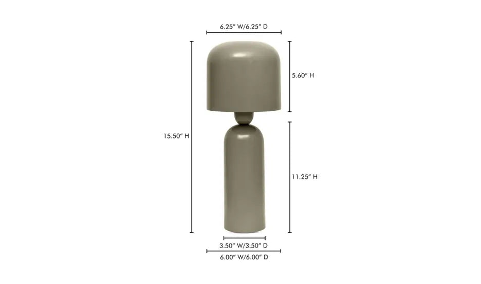 ECHO GLOSS TABLE LAMP "TAUPE"