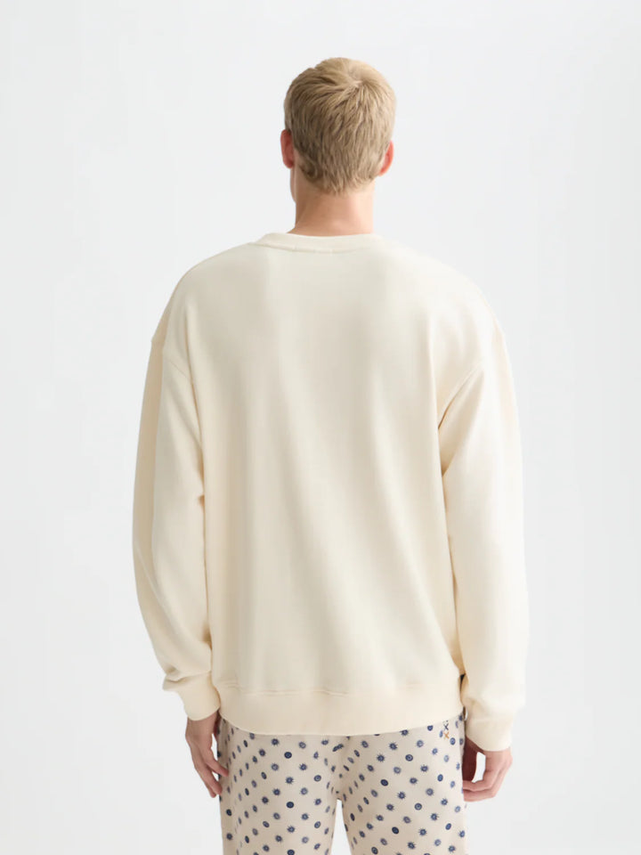 EMBROIDERED RELAXED SWEATSHIRT "EGGNOG"