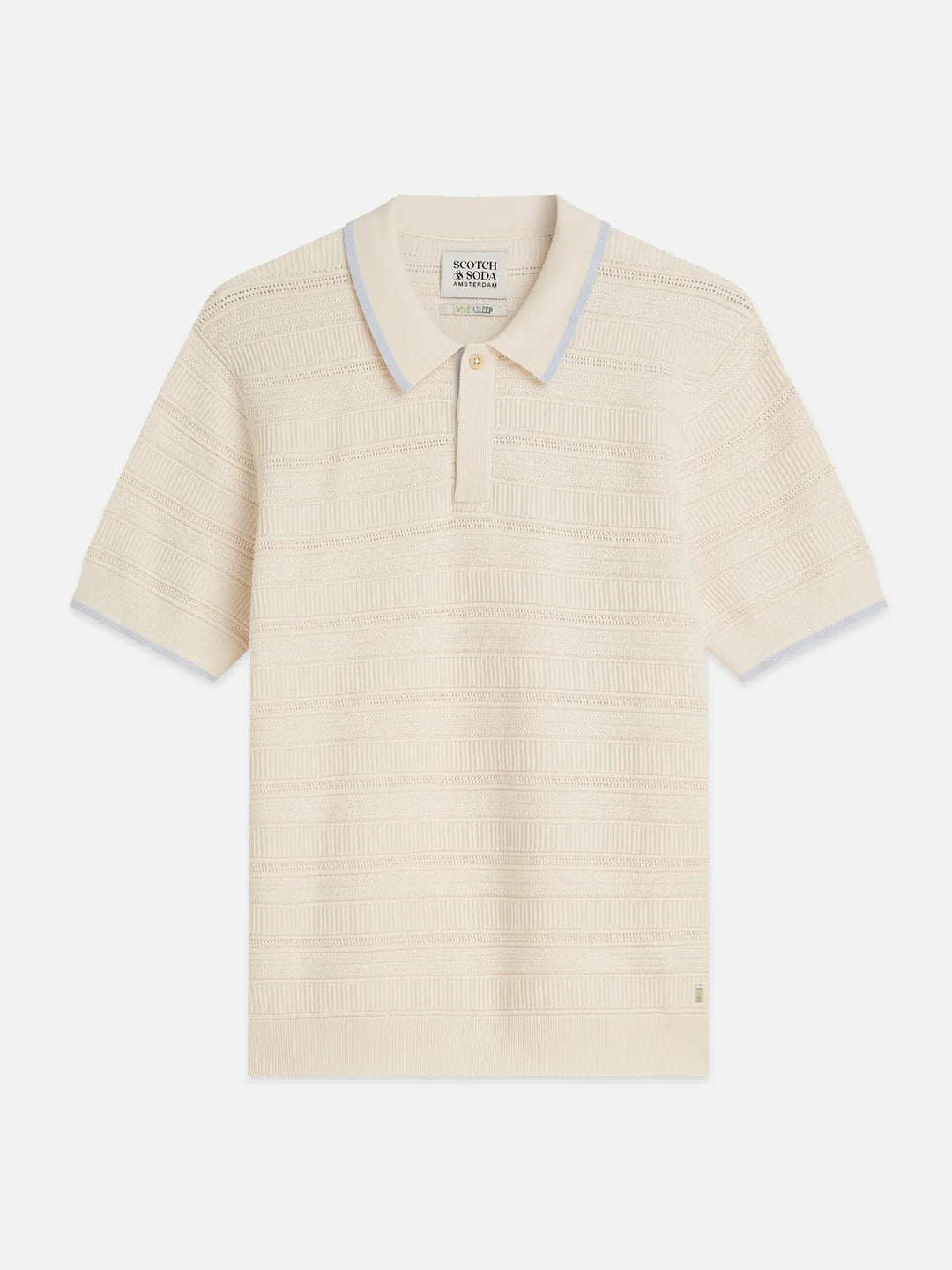 STRUCTURED KNITTED POLO "EGGNOG"