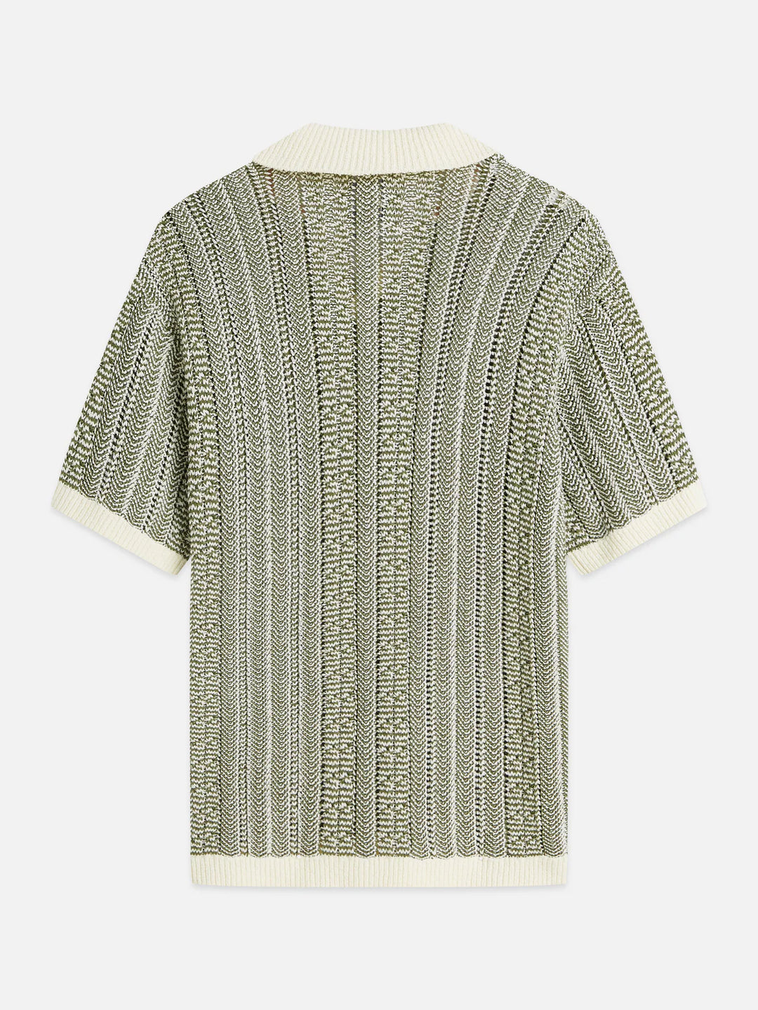 MULTI STITCH DROPPED SHOULDER POLO "EGGNOG MELANGE"